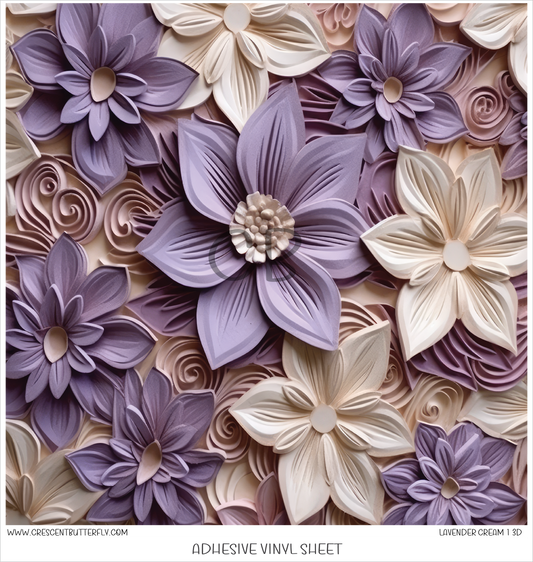 Lavender Cream 3D Printed Vinyl Sheet/Wrap