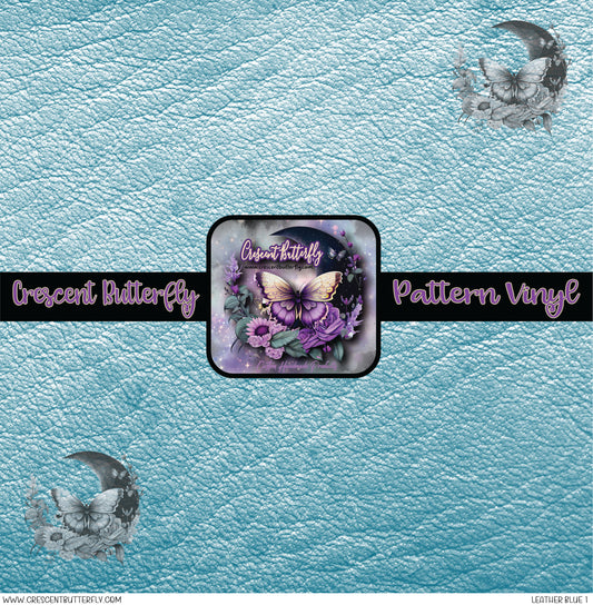 Leather Blue 1 Printed Vinyl Sheet/Wrap