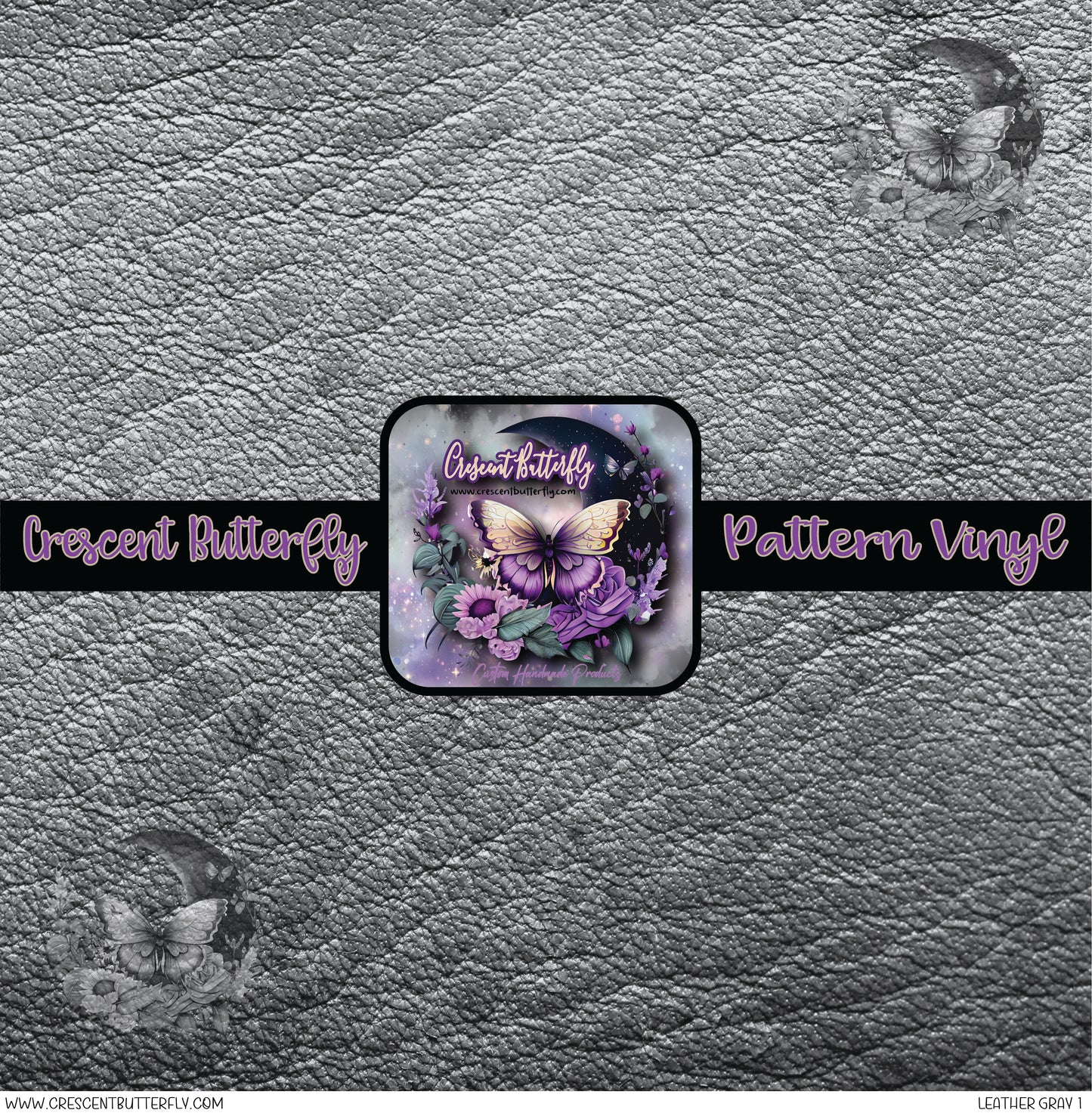 Leather Gray 1 Printed Vinyl Sheet/Wrap