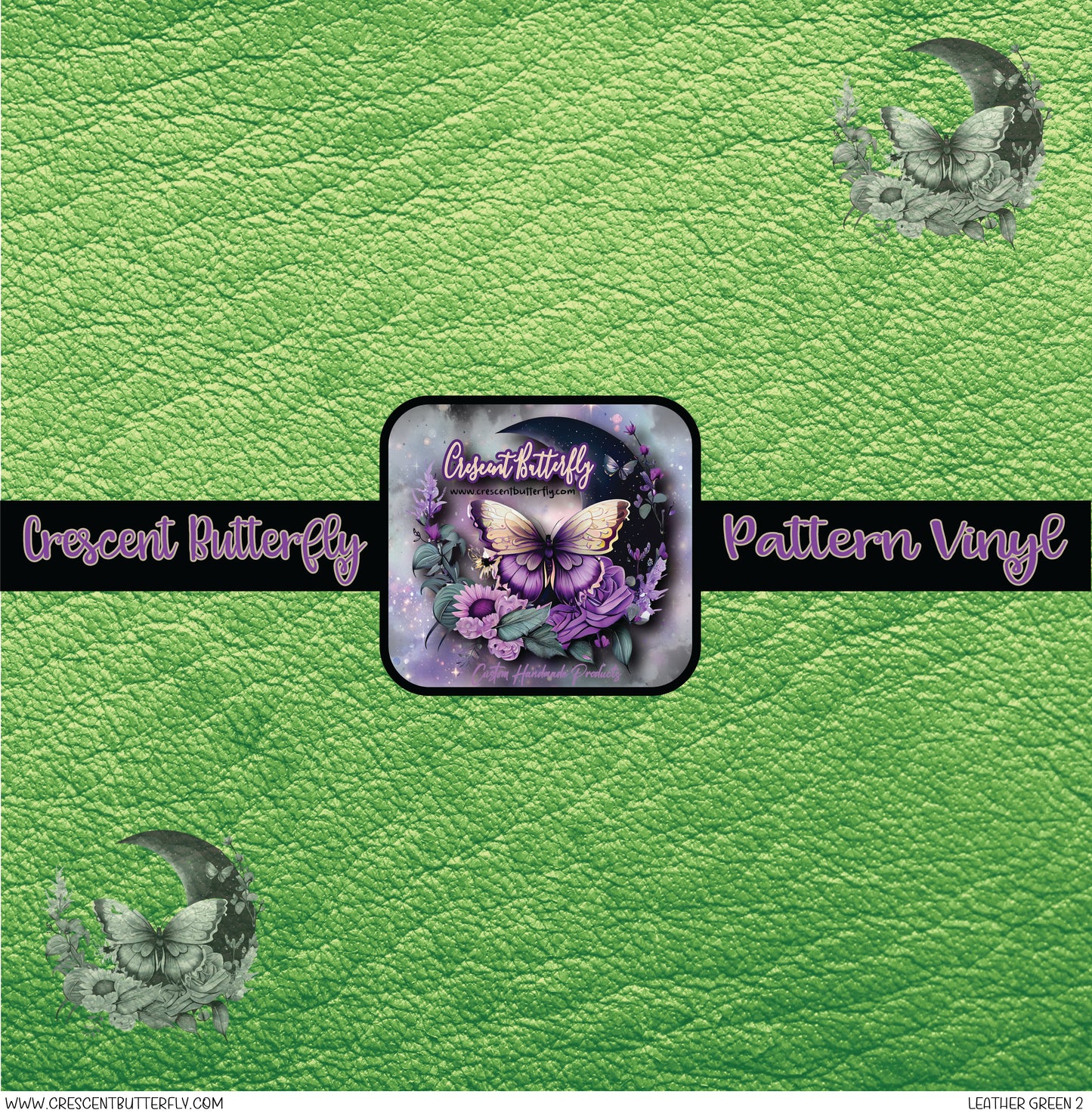 Leather Green 2 Printed Vinyl Sheet/Wrap