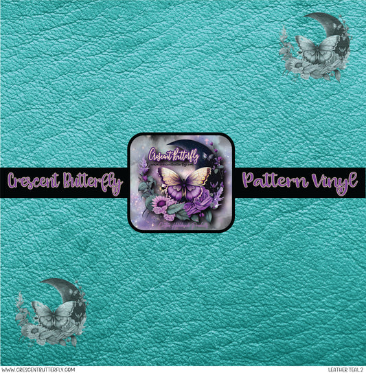 Leather Teal 2 Printed Vinyl Sheet/Wrap