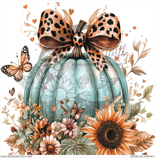 Leopard Fall Pumpkin 3 Printed Vinyl Sheet/Wrap