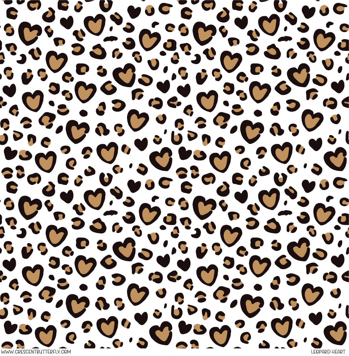 Leopard Heart Printed Vinyl Sheet/Wrap