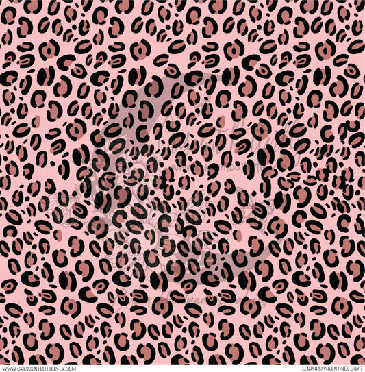 Leopard Valentines Day 7 Printed Vinyl Sheet/Wrap
