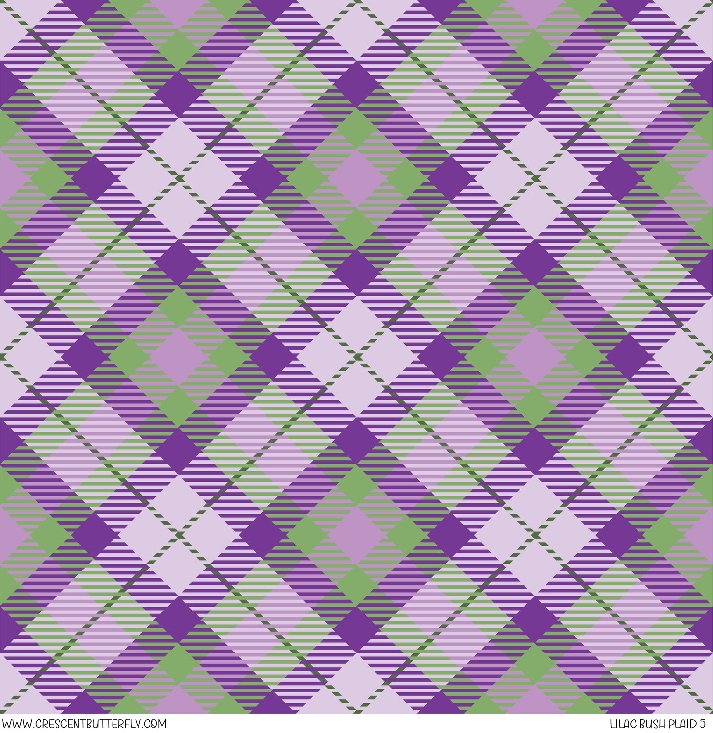 Lilac Bush Plaid 5 Printed Vinyl Sheet/Wrap