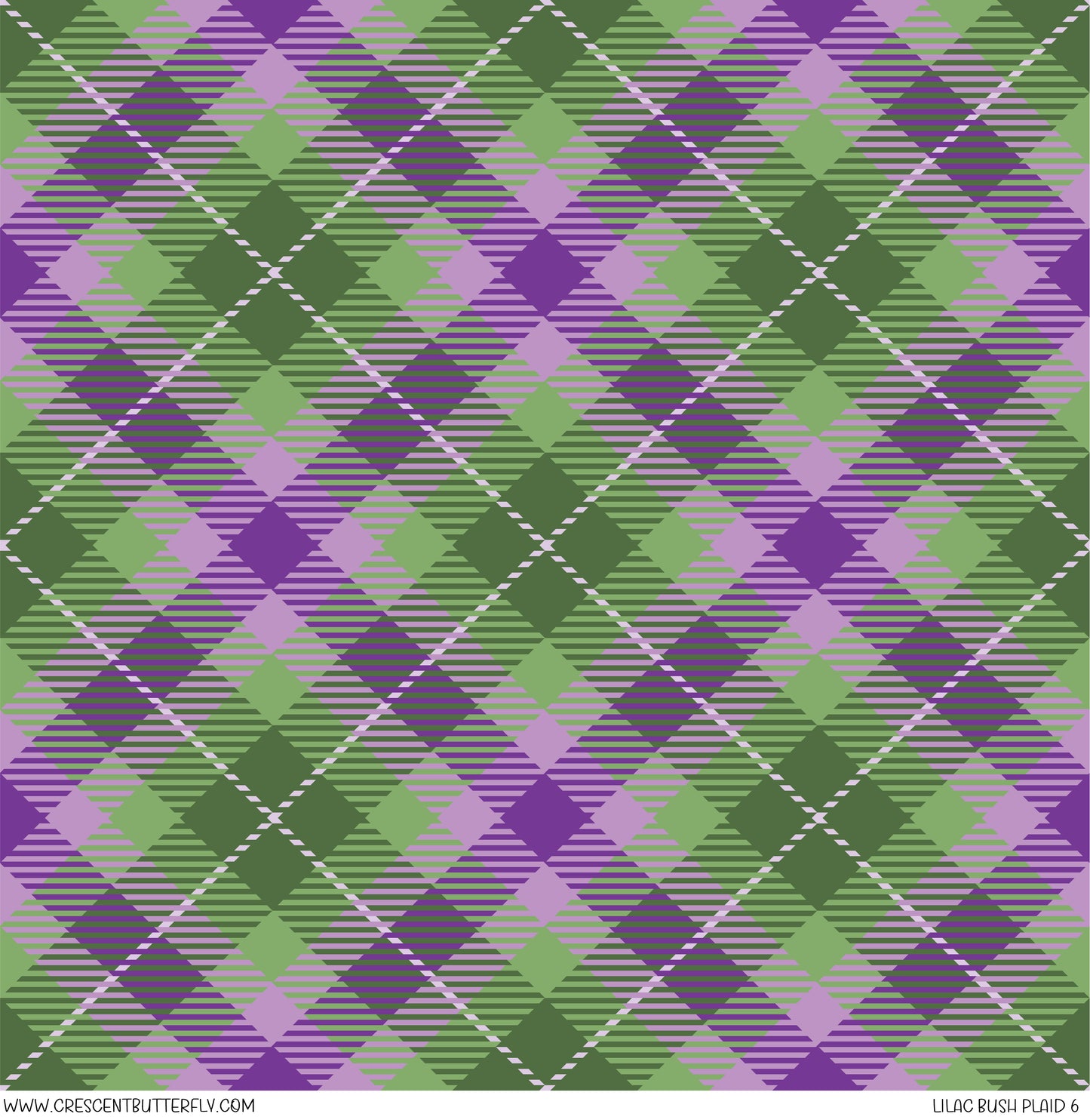 Lilac Bush Plaid 6 Printed Vinyl Sheet/Wrap