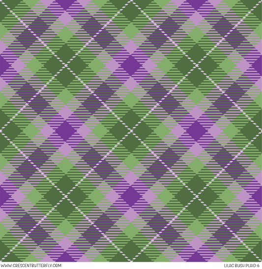 Lilac Bush Plaid 6 Printed Vinyl Sheet/Wrap