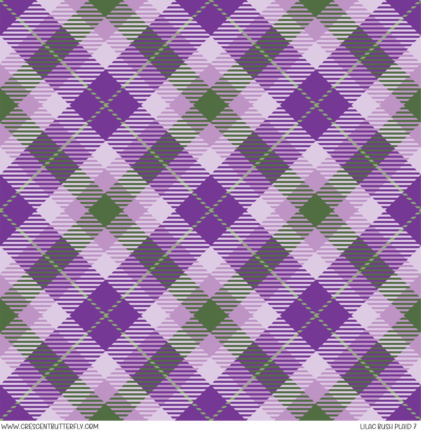 Lilac Bush Plaid 7 Printed Vinyl Sheet/Wrap