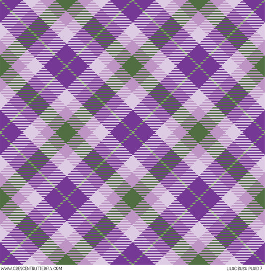 Lilac Bush Plaid 7 Printed Vinyl Sheet/Wrap