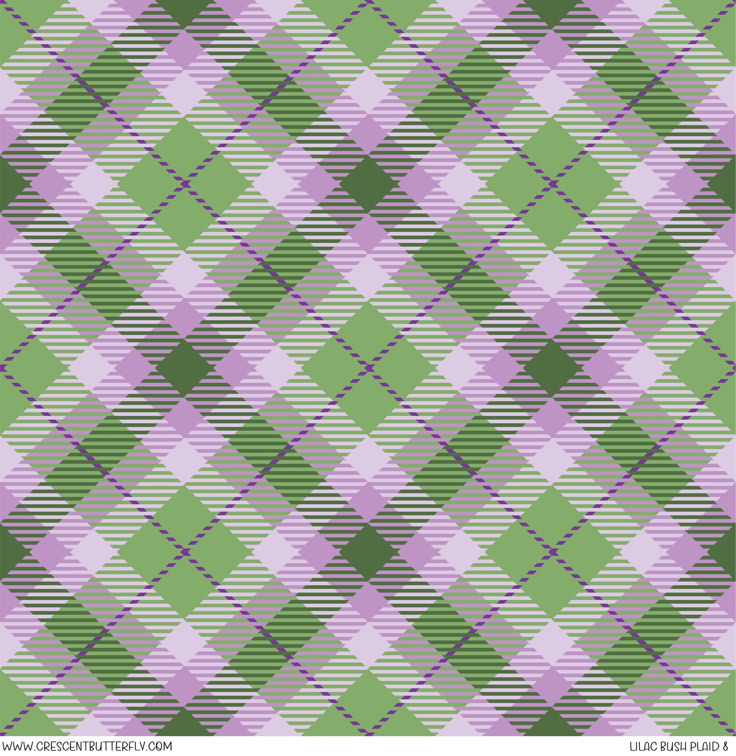 Lilac Bush Plaid 8 Printed Vinyl Sheet/Wrap