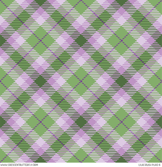 Lilac Bush Plaid 8 Printed Vinyl Sheet/Wrap