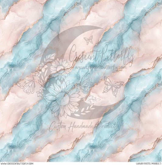 Luxury Pastel Marble 5 Printed Vinyl Sheet/Wrap