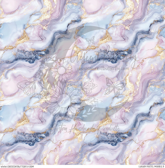 Luxury Pastel Marble 8 Printed Vinyl Sheet/Wrap