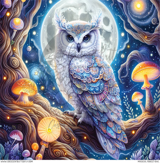 Magical Forest Owl Printed Vinyl Sheet/Wrap