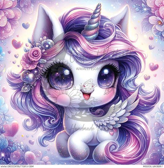 Magical Unicorn 1 Printed Vinyl Sheet/Wrap