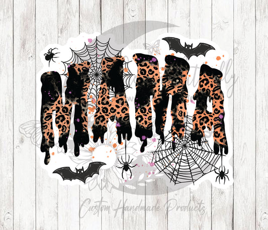 Mama Leopard Spiderweb 1 Sticker / Decal