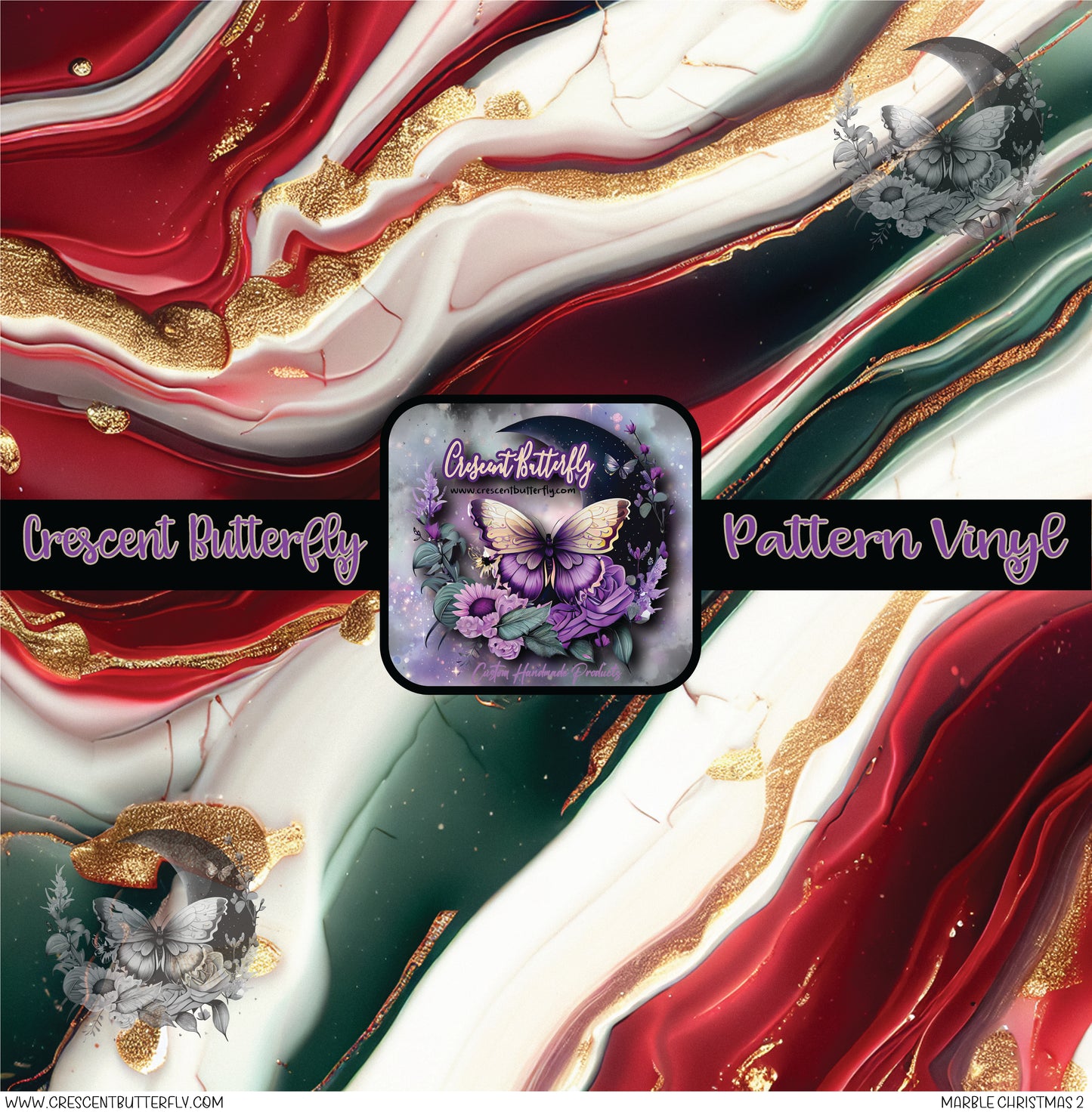 Marble Christmas 2 Printed Vinyl Sheet/Wrap