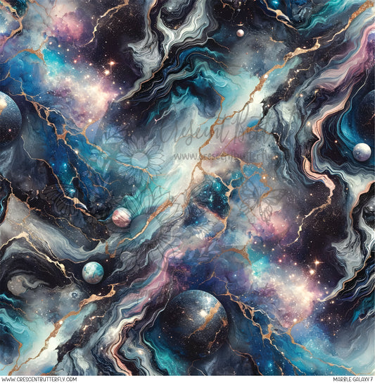 Marble Galaxy 7 Printed Vinyl Sheet/Wrap