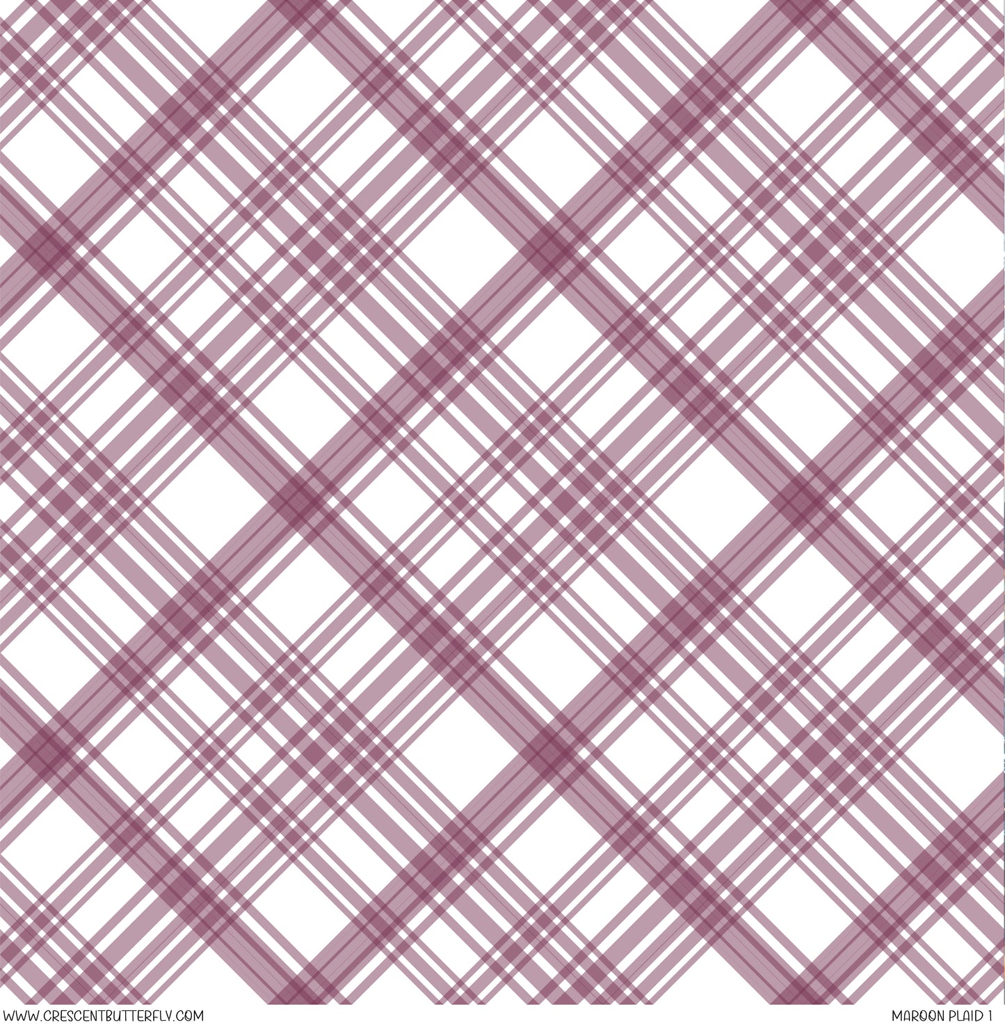 Maroon Plaid 1 Printed Vinyl Sheet/Wrap