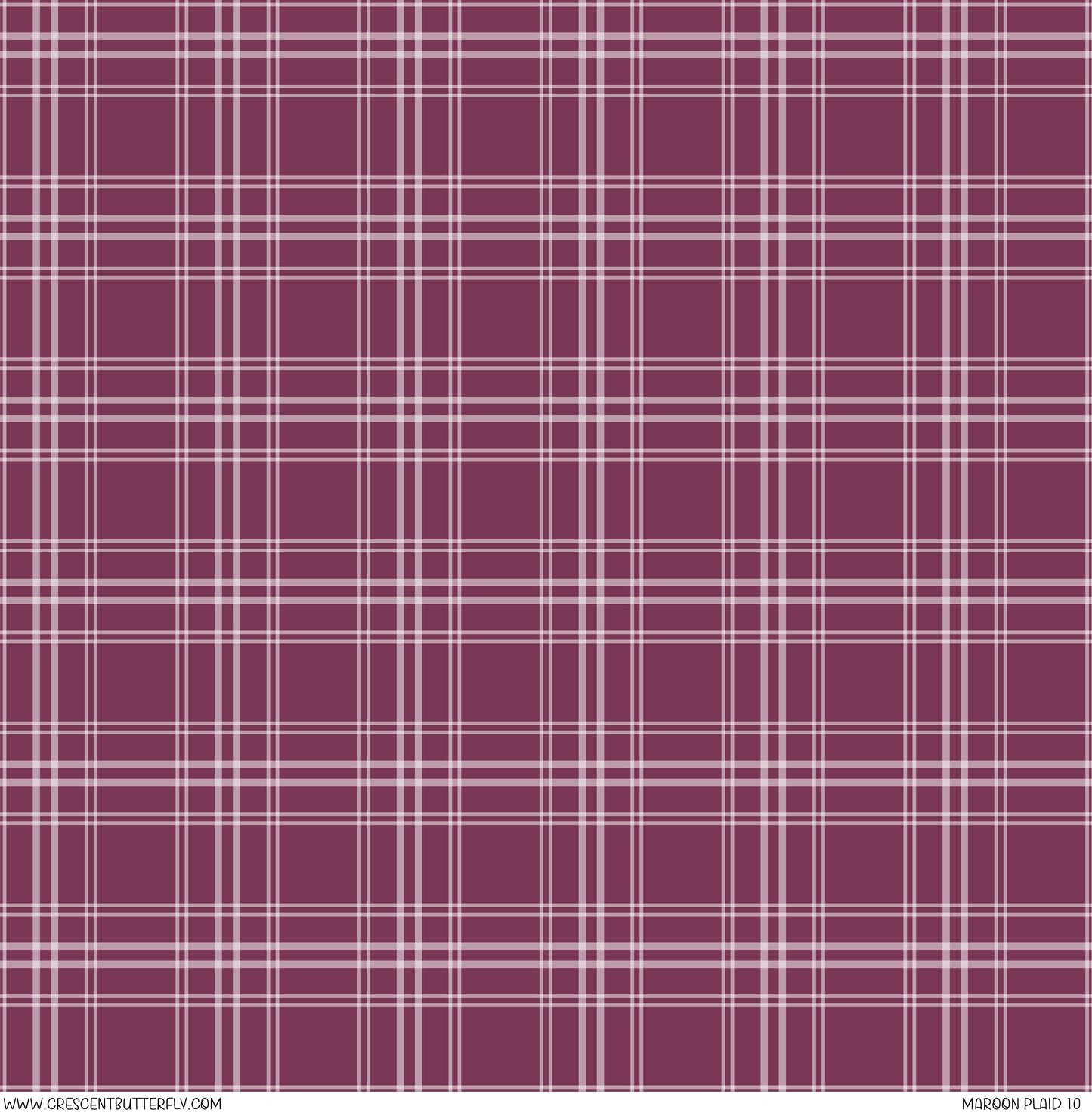 Maroon Plaid 10 Printed Vinyl Sheet/Wrap