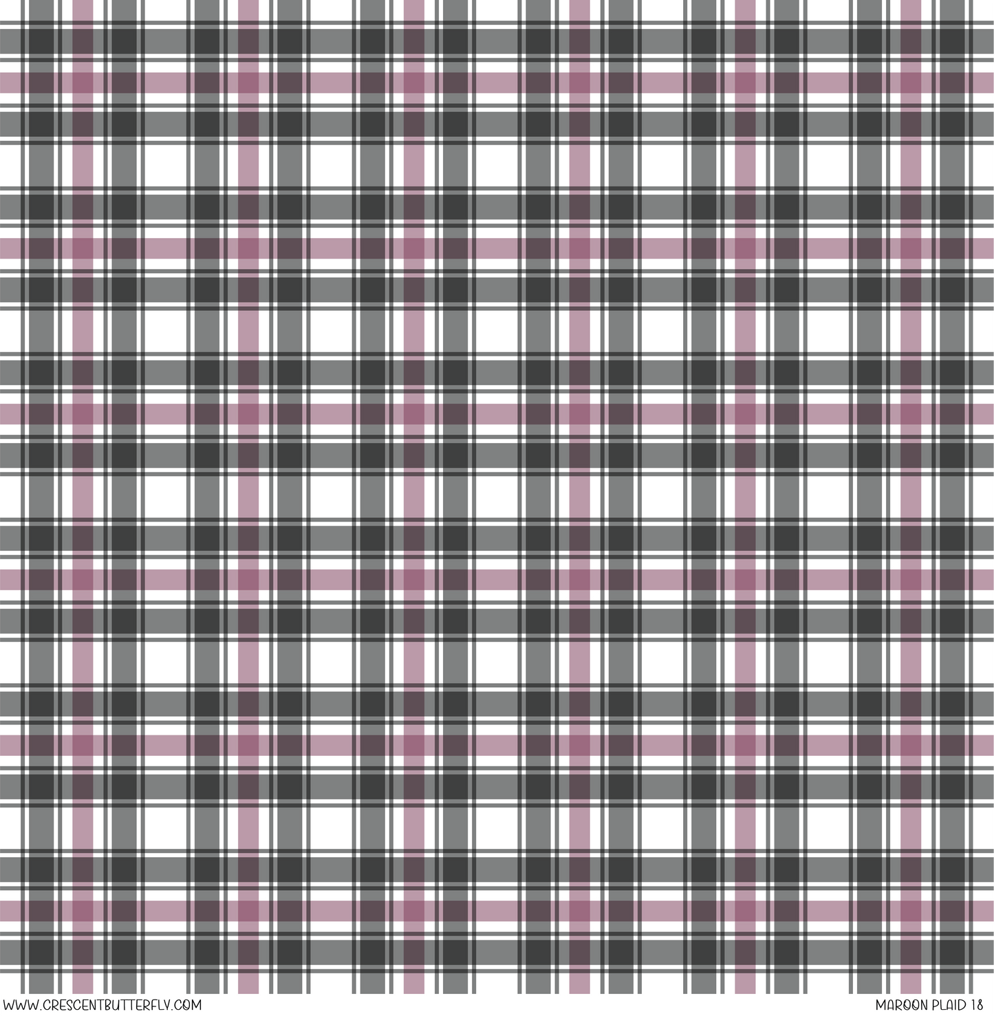 Maroon Plaid 18 Vinyl Sheet/Wrap