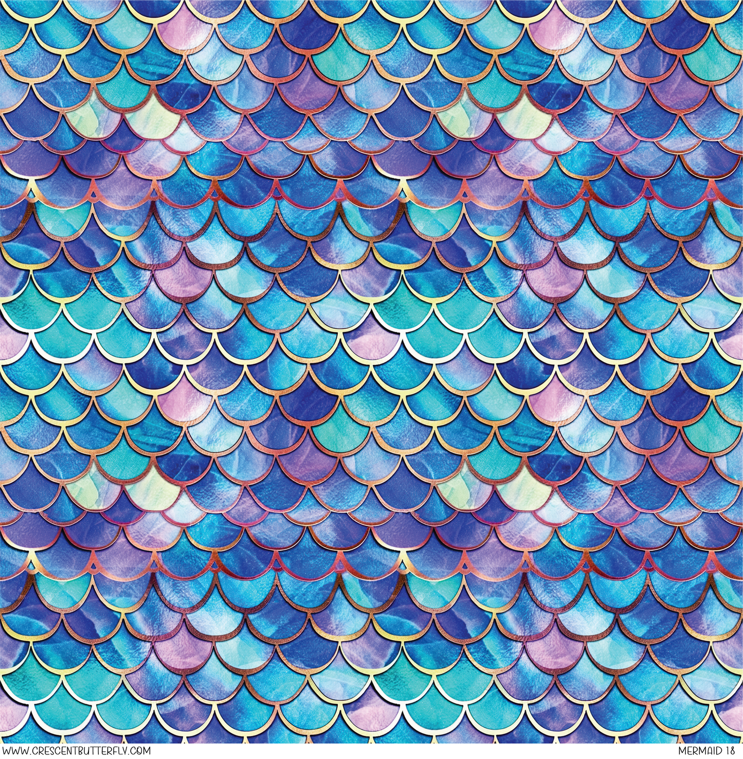 Mermaid 18 Pattern Vinyl Sheet/Wrap