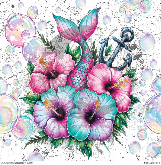 Mermaid Tail 1 Printed Vinyl Sheet/Wrap
