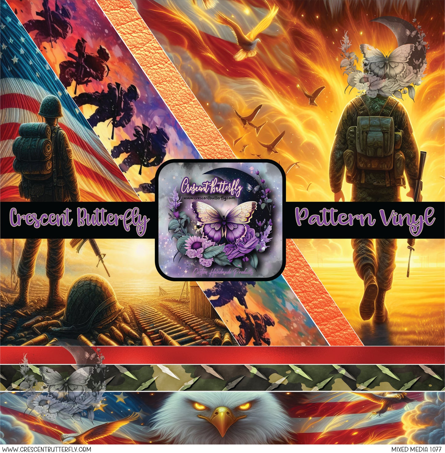 Mixed Media 1077 Printed Vinyl Sheet/Wrap