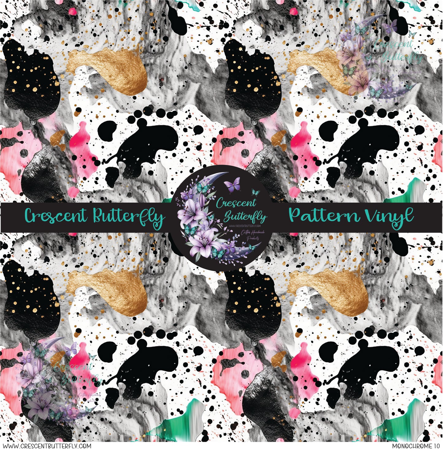 Monochrome 10 Printed Vinyl Sheet/Wrap