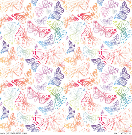 Multi Butterfly 13 Printed Vinyl Sheet/Wrap