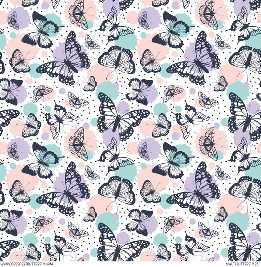 Multi Butterfly 23 Printed Vinyl Sheet/Wrap