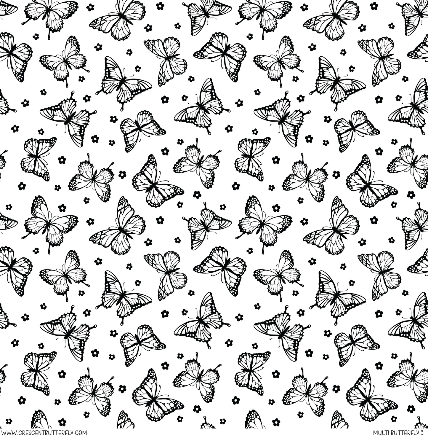 Multi Butterfly 5 Printed Vinyl Sheet/Wrap