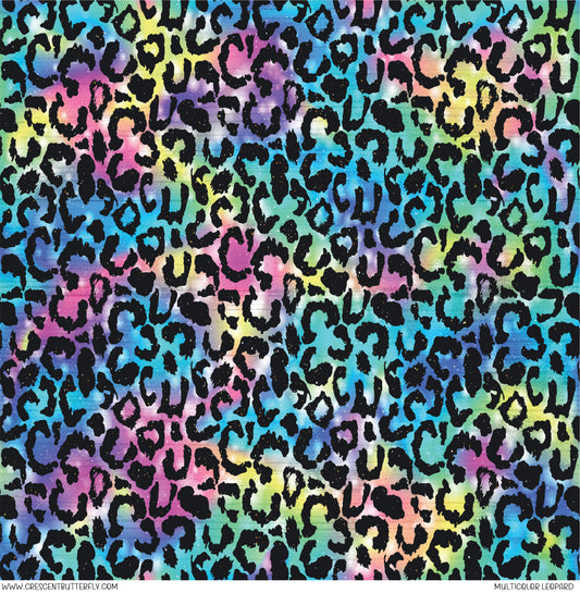 Multi Color Leopard Printed Vinyl Sheet/Wrap