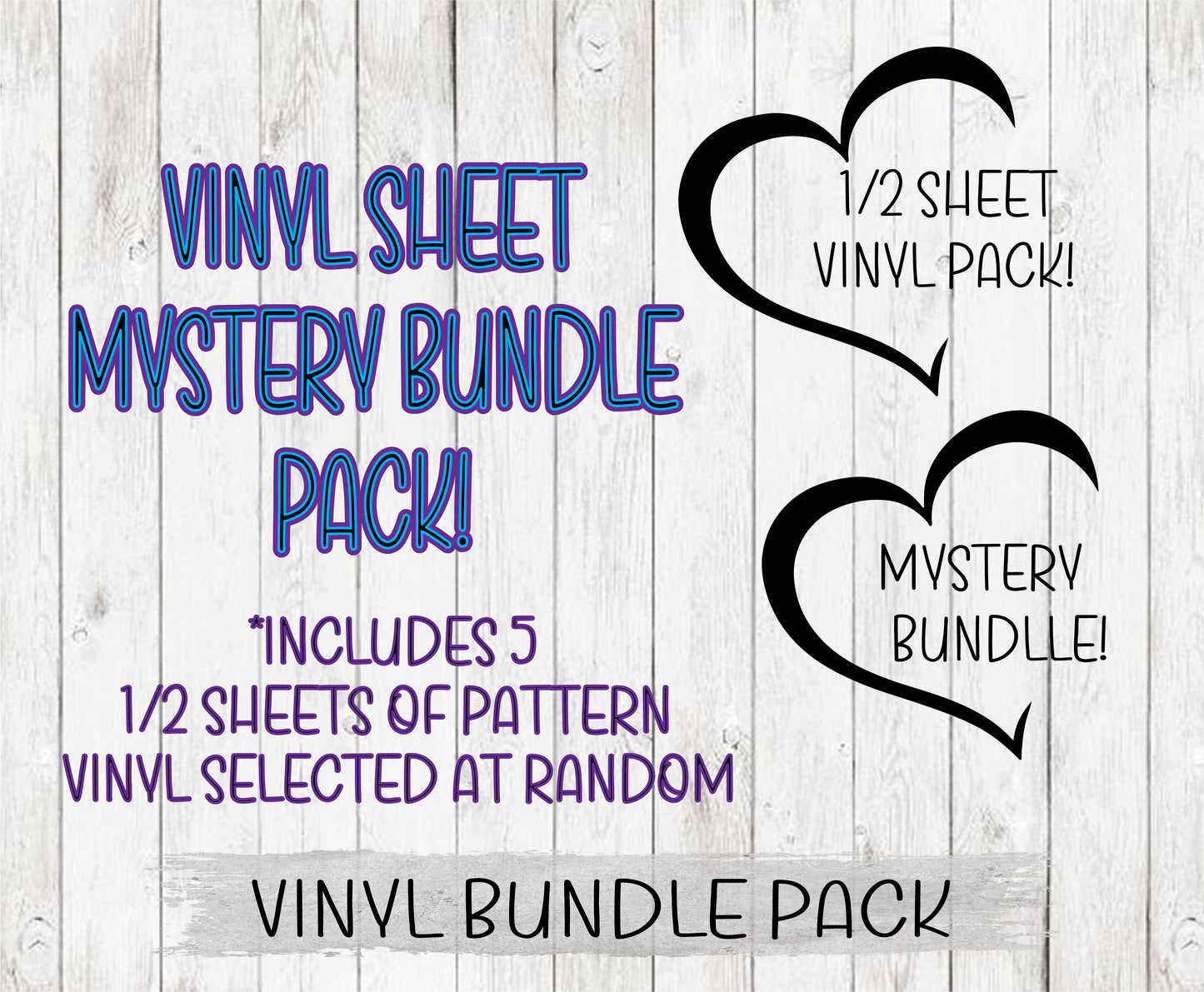 Mystery Bundle Pack Printed Vinyl Sheet