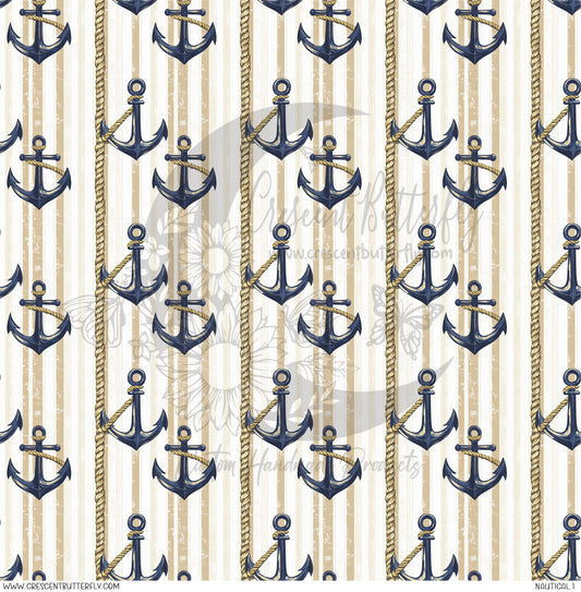 Nautical 1 Printed Vinyl Sheet/Wrap