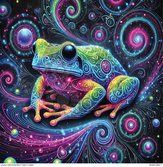 Neon Frog 1 Printed Vinyl Sheet/Wrap
