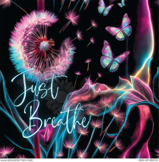 Neon Just Breathe Printed Vinyl Sheet/Wrap