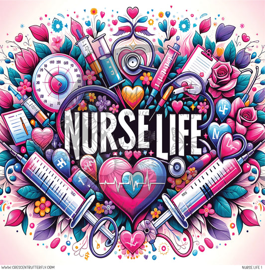 Nurse Life 1 Printed Vinyl Sheet/Wrap