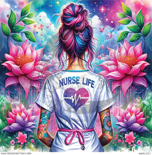 Nurse Life 2 Printed Vinyl Sheet/Wrap