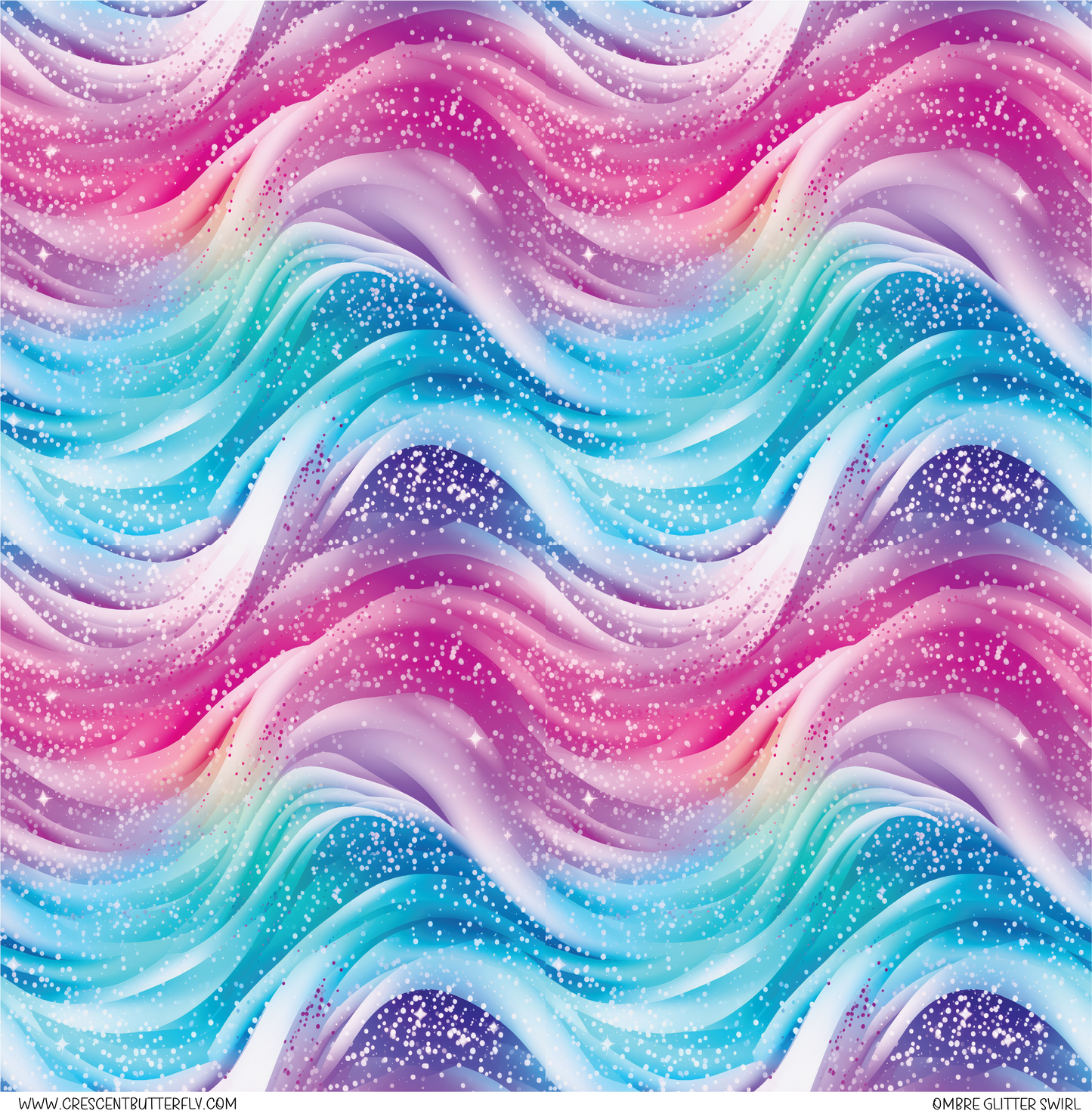 Ombre Glitter Swirl Printed Vinyl Sheet/Wrap