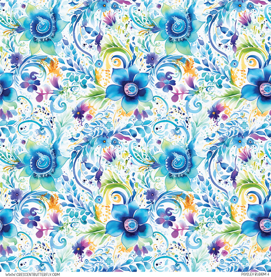 Paisley Bloom 4 Printed Vinyl Sheet/Wrap