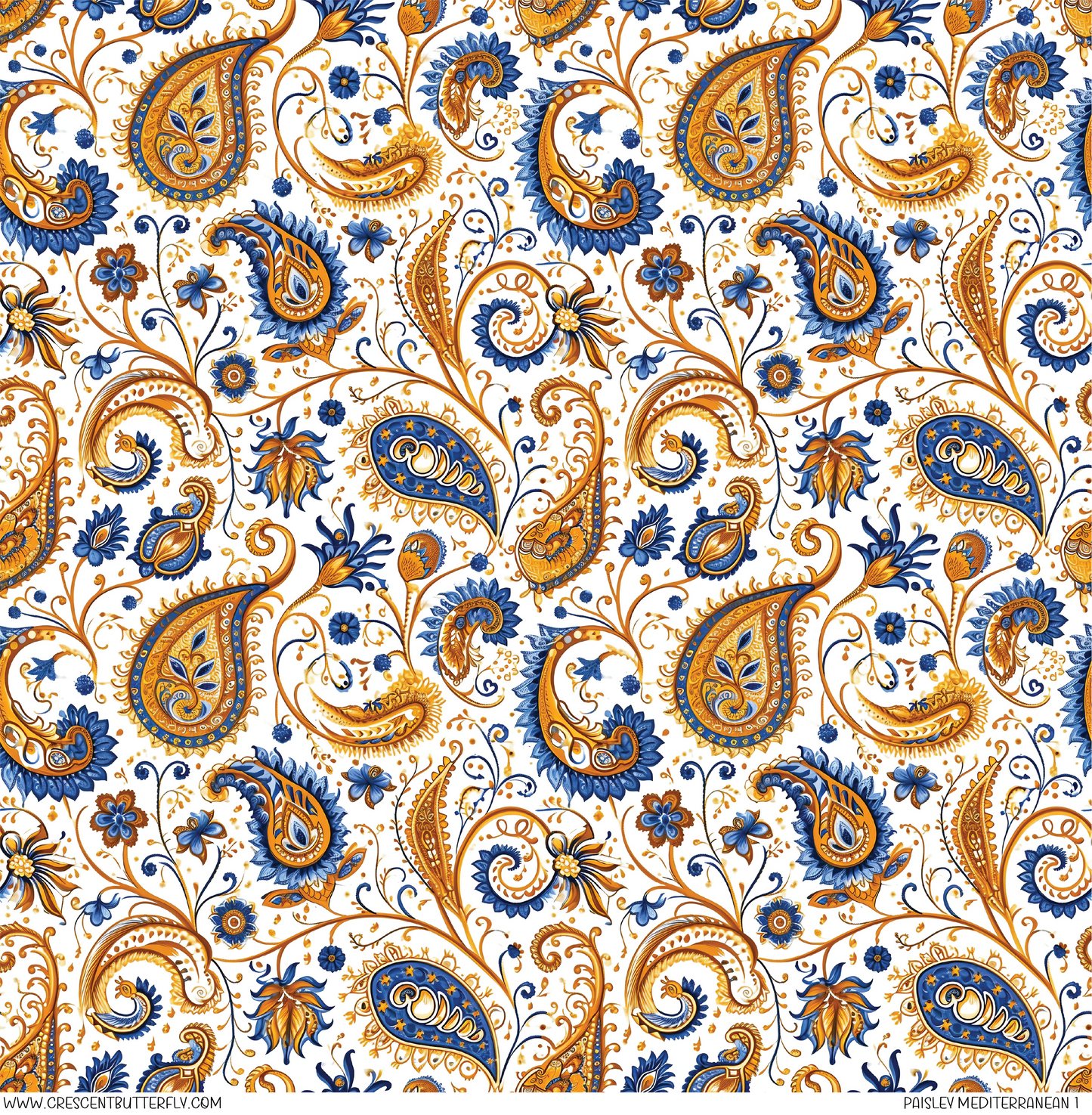 Paisley Mediterranean 1 Pattern Vinyl Sheet/Wrap