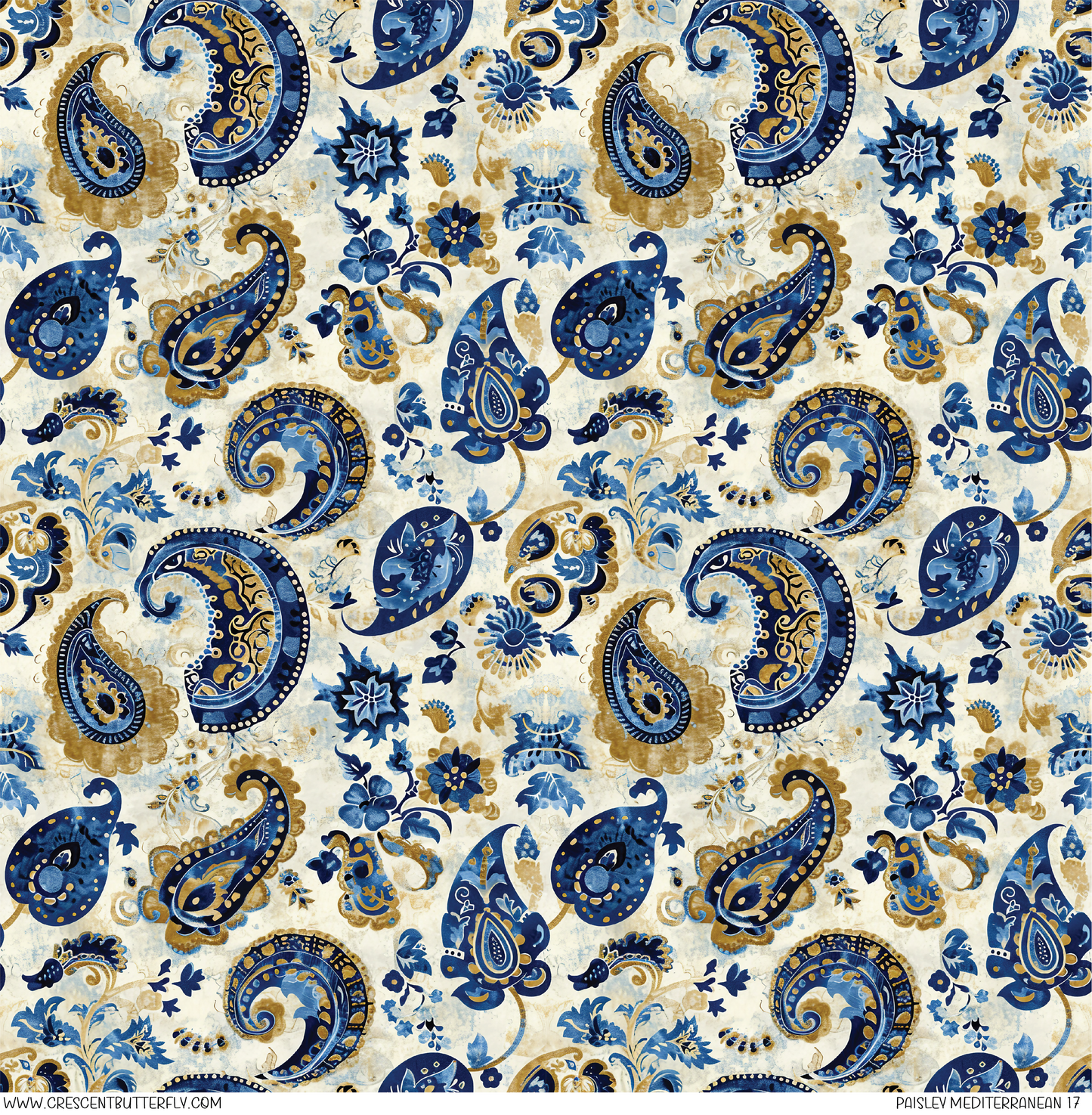 Paisley Mediterranean 17 Pattern Vinyl Sheet/Wrap