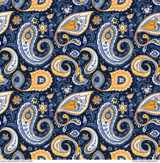 Paisley Mediterranean 5 Pattern Vinyl Sheet/Wrap