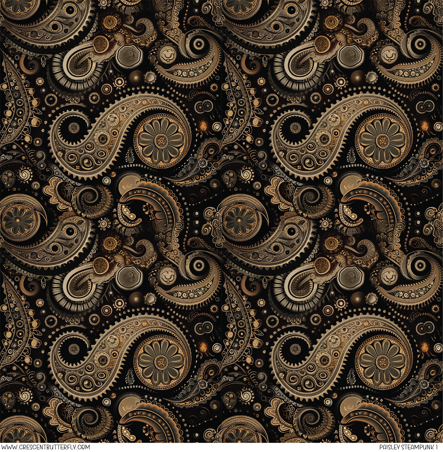 Paisley Steampunk 1 Pattern Vinyl Sheet/Wrap