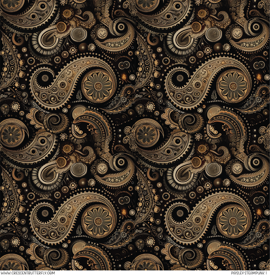 Paisley Steampunk 1 Pattern Vinyl Sheet/Wrap