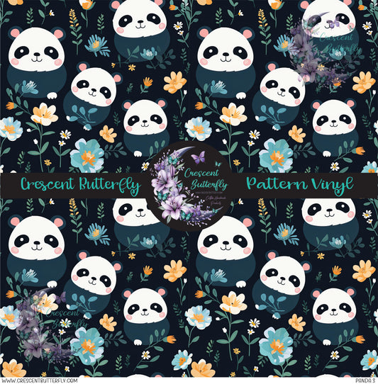 Panda 3 Printed Vinyl Sheet/Wrap