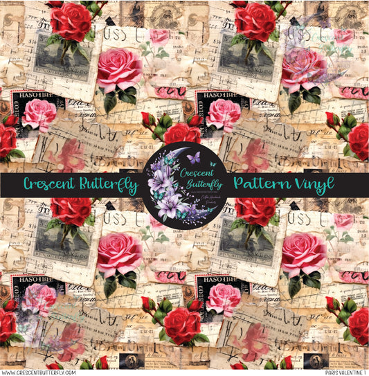 Paris Valentine 1 Printed Vinyl Sheet/Wrap