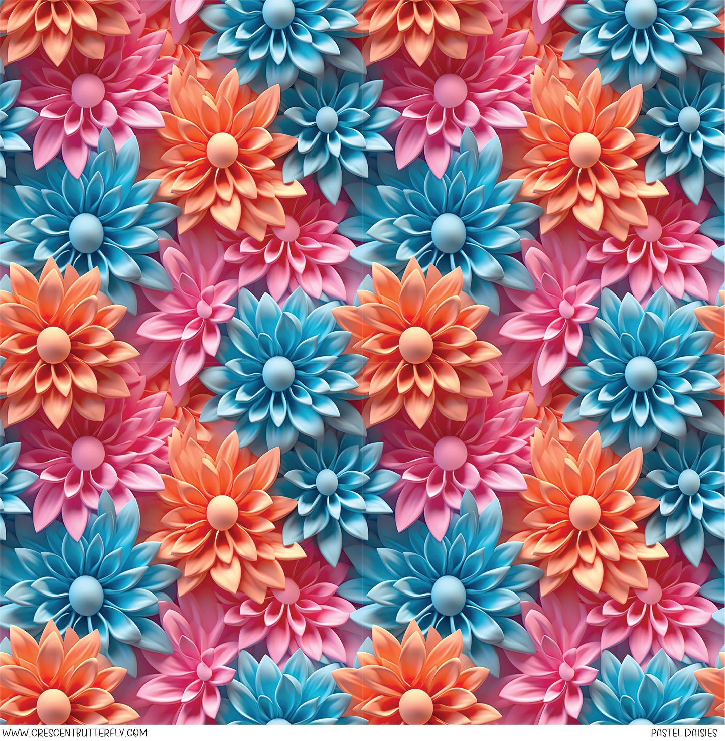 Pastel Daisies Printed Vinyl Sheet/Wrap