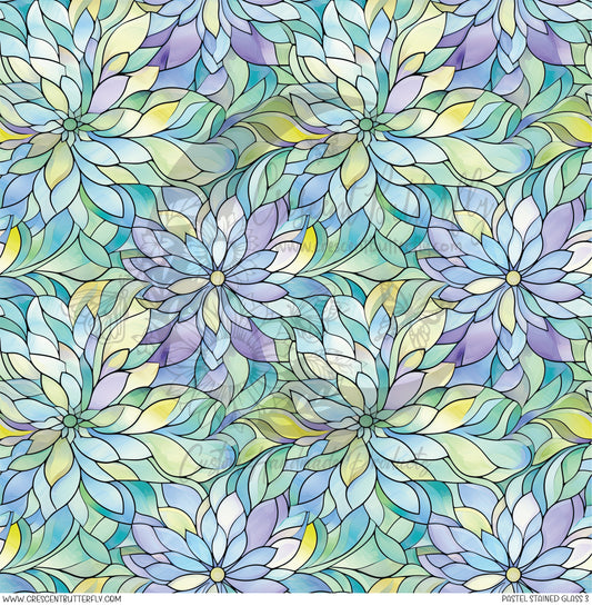 Pastel Stained Glass 3 Printed Vinyl Sheet/Wrap